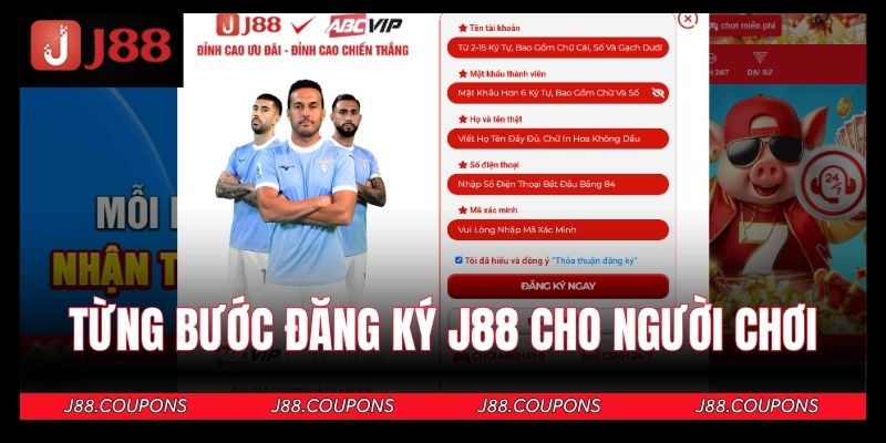 Từng bước đăng ký J88 cho người chơi lần đầu trải nghiệm