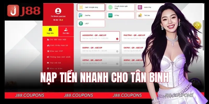 Bổ sung vốn cược ngay lập tức, bảo mật tuyệt đối