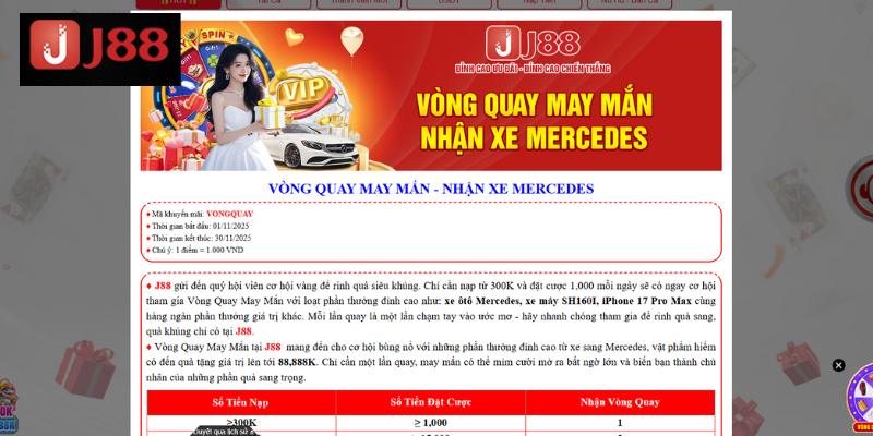 Vòng quay may mắn cơ hội rinh ngay MERCEDES